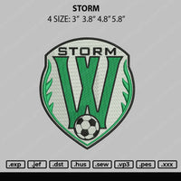 Storm Embroidery File 4 size