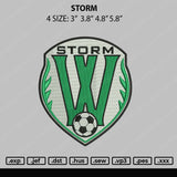 Storm Embroidery File 4 size