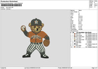 Bear Sport 01 Embroidery File 6 sizes