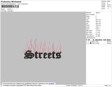 Streets Text Embroidery File 4 size