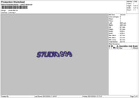 Studiotext 03 Embroidery File 6 sizes