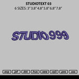 Studiotext 03 Embroidery File 6 sizes