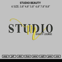 Studio Beauty Embroidery File 6 sizes