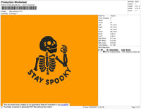 Stay Spooky Embroidery File 4 size