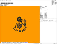 Stay Spooky Embroidery File 4 size