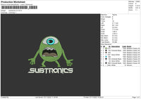 Subtronics V2 Embroidery File 6 sizes