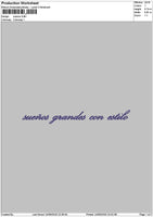 Suenostext Embroidery File 6 sizes