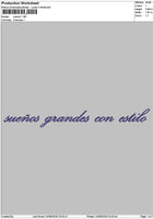 Suenostext Embroidery File 6 sizes