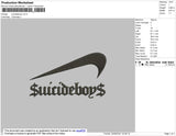 Suicideboys Swoosh Embroidery File 4 size