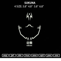 Sukuna Line Embroidery File 4 size