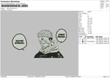 Sukuna Quote Embroidery File 4 size