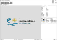 Summertimetext Embroidery File 6 sizes