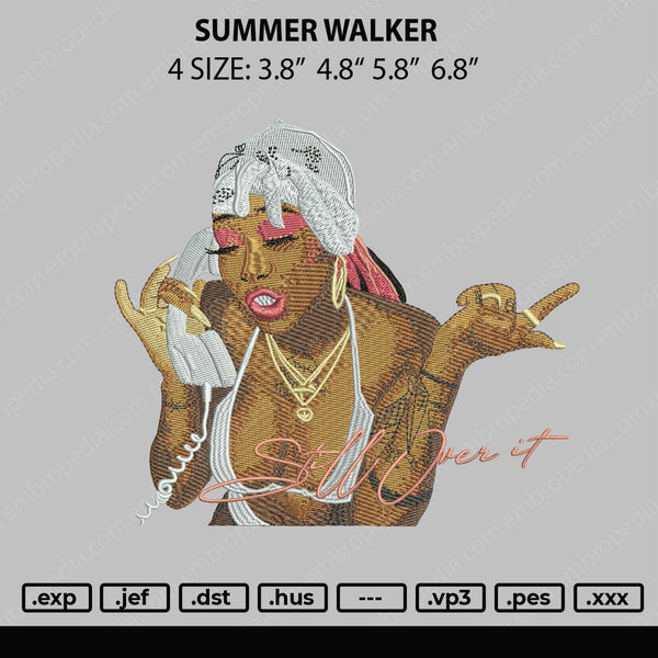 Summer Walker Embroidery File 4 size