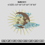 Sun1511 Embroidery File 6 sizes