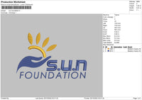 Sun Foundation Embroidery File 5 sizes