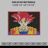 Sun Go Ku Rectangle V2 Embroidery File 4 size