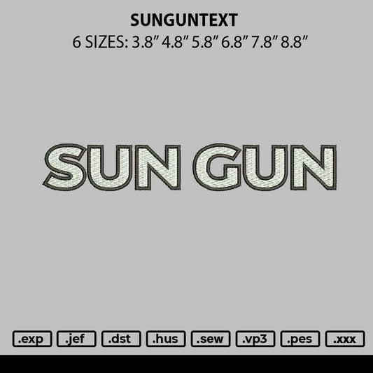 Sunguntext Embroidery File 6 sizes