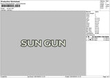 Sunguntext Embroidery File 6 sizes