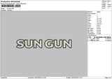 Sunguntext Embroidery File 6 sizes