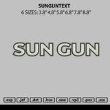 Sunguntext Embroidery File 6 sizes