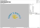 Sunny's Rental Embroidery File 4 sizes