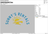 Sunny's Rental Embroidery File 4 sizes
