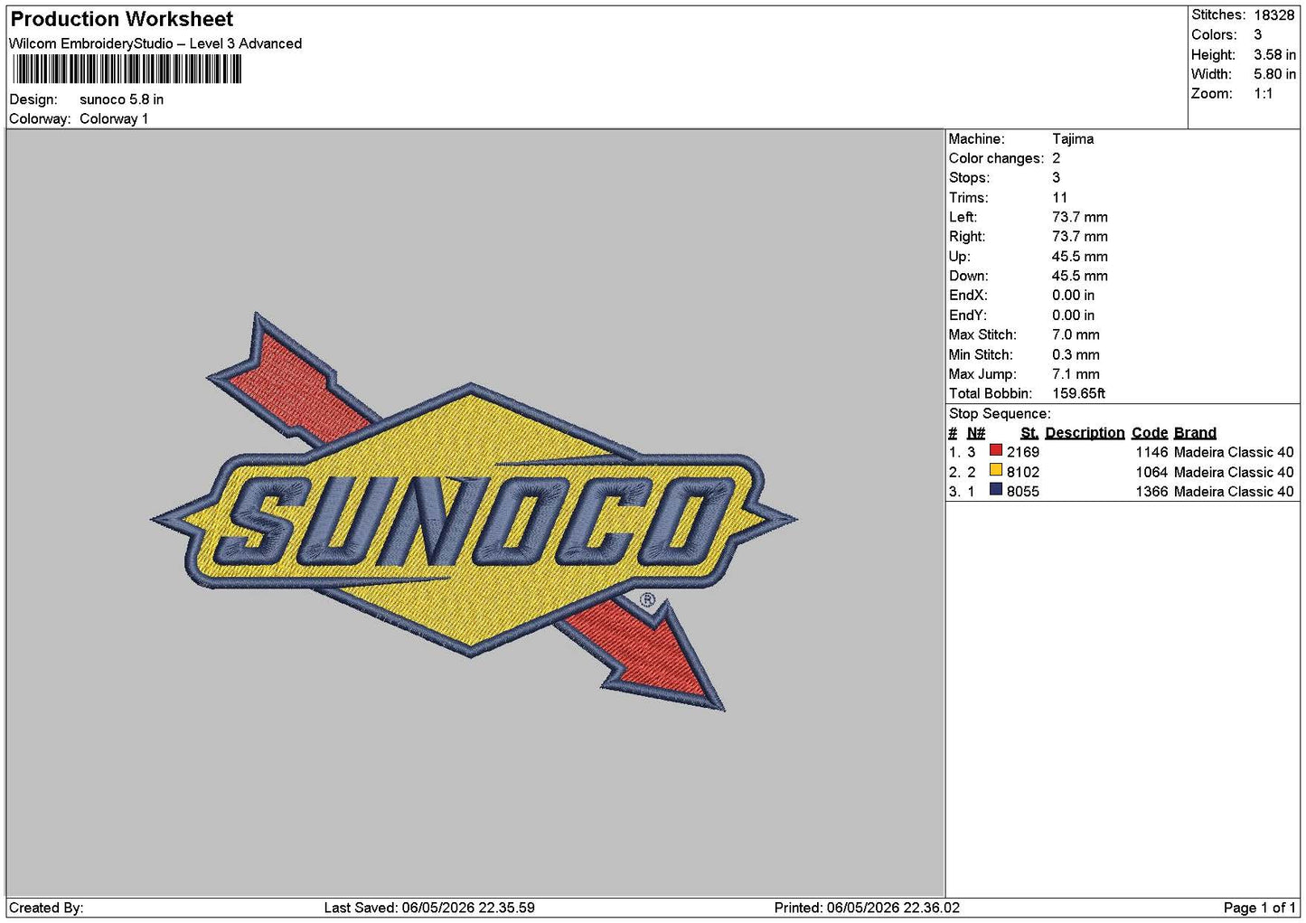 Sunocotext Embroidery File 6 sizes