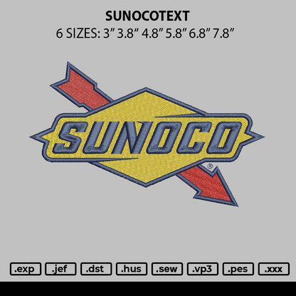 Sunocotext Embroidery File 6 sizes