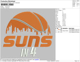 Suns Embroidery File 4 size