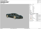 Supercar Embroidery File 6 sizes