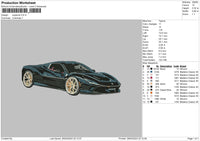 Supercar Embroidery File 6 sizes