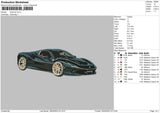 Supercar Embroidery File 6 sizes