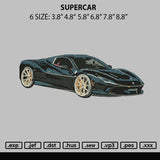 Supercar Embroidery File 6 sizes