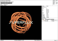 Superfluxtext Embroidery File 6 sizes