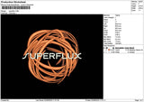 Superfluxtext Embroidery File 6 sizes