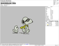 Super Snoopy Embroidery File 4 size