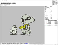 Super Snoopy Embroidery File 4 size