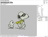 Super Snoopy Embroidery File 4 size