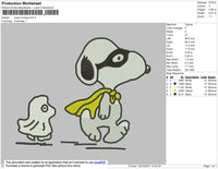 Super Snoopy Embroidery File 4 size