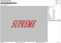 Supreme Italic Embroidery File 6 size