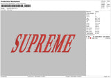 Supreme Italic Embroidery File 6 size