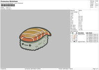 Sushi Embroidery File 4 size