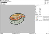 Sushi Embroidery File 4 size