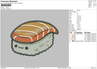 Sushi Embroidery File 4 size