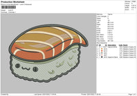 Sushi Embroidery File 4 size