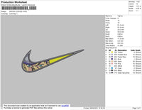 Swoosh Josuke Embroidery File 4 size