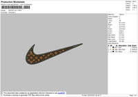 Swoosh elvi Embroidery File 4 size