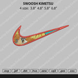 Swoosh Kimetsu Embroidery File 4 size