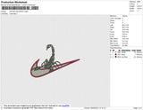 Swoosh Scorpio Embroidery File 4 size