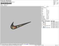 Swoosh Eren Embroidery File 4 size